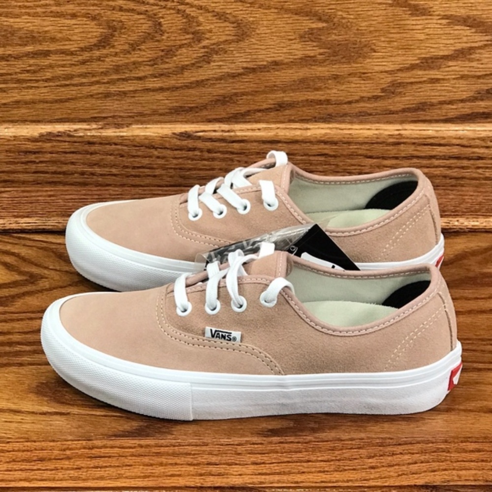 Vans Authentic Pro Desert Rose Pink Suede Skate Shoes Low Top Size Men 4
